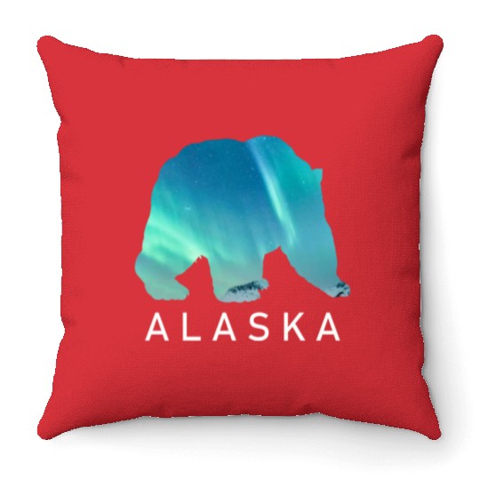 Alaska Gift USA Natur Bär Denali Grizzly Wald Throw Pillows