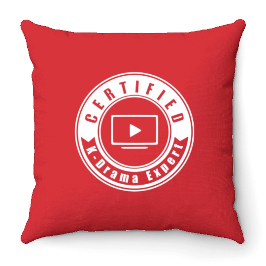Certified K-Drama Expert Korean Drama Addict Throw Pillows