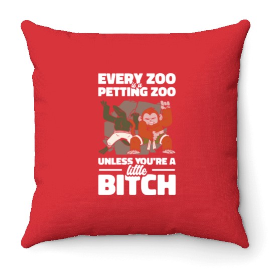 Zookeeper Petting Wildlife Zookeeping Nature Throw Pillows