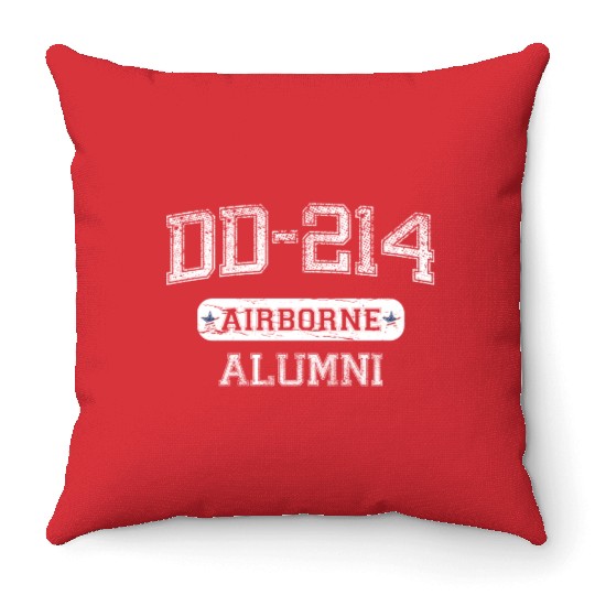 DD-214 US Airborne Alumni Throw Pillows