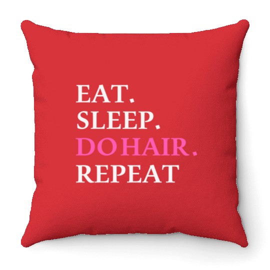 HairStylist Funny Throw Pillows Cosmetologist Gift Salon