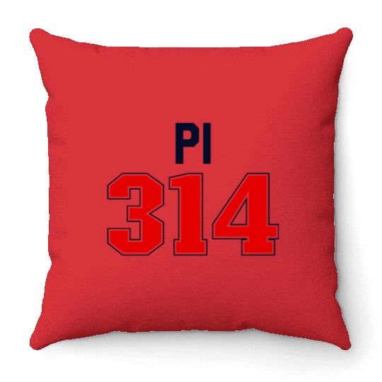 Pi 3.14 Jersey Math Student Teacher Pi Day Art Pi Throw Pillows