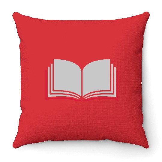 learning open book pages Throw Pillows