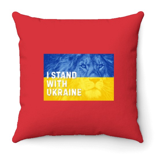 Ukraine Independence Day. I Stand with Ukraine Throw Pillows