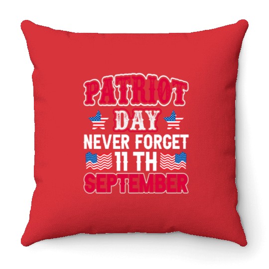 9/11 Patriot Day USA, Patriot Day, Never Forget Throw Pillows
