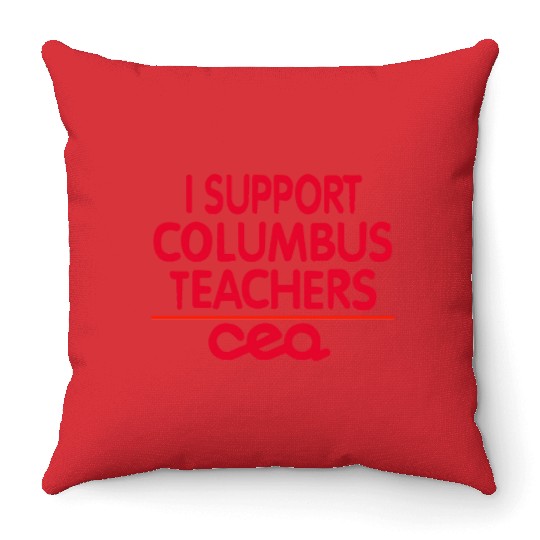 columbus ohio school teachers strike oh teacher Throw Pillows
