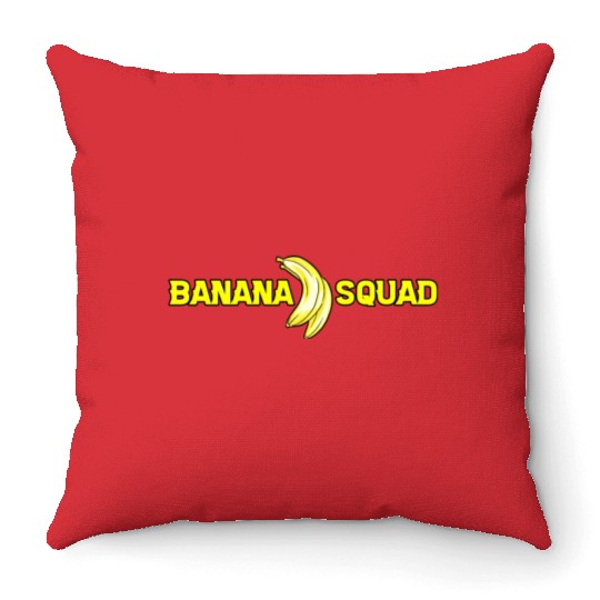Cool Banana Squad Fruit Lover Throw Pillows