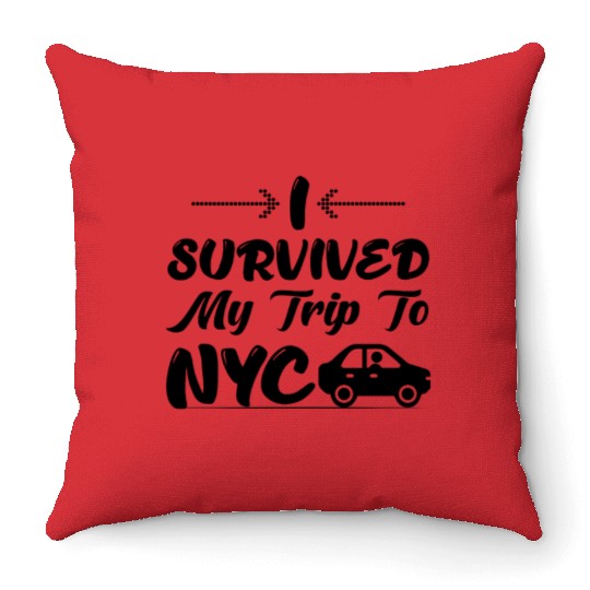 I Survived My Trip To NYC Throw Pillows Design