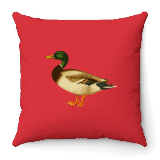 Mallard Duck Cute Duck Wild Duck Lover Throw Pillows