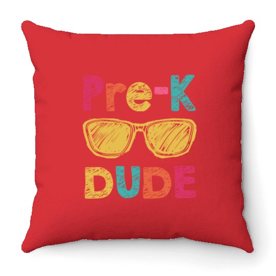 Pre-K Dude Back to School Throw Pillows First Day