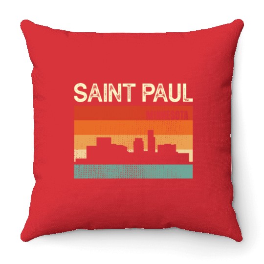 Saint Paul Minnesota Throw Pillows