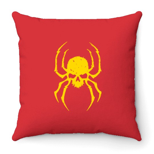 Spider Skull Throw Pillows