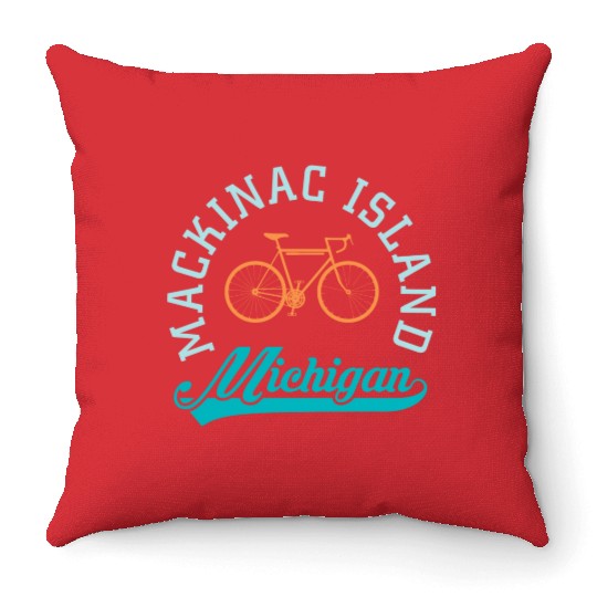 Mackinac Island Mi Souvenir Throw Pillows