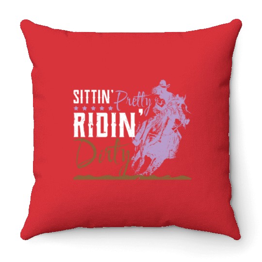 Forever Horseback Riding Equestrian Lifestyle Gift Throw Pillows