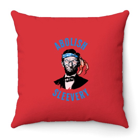 Funny Abraham Lincoln Flag United States Patriotic Throw Pillows