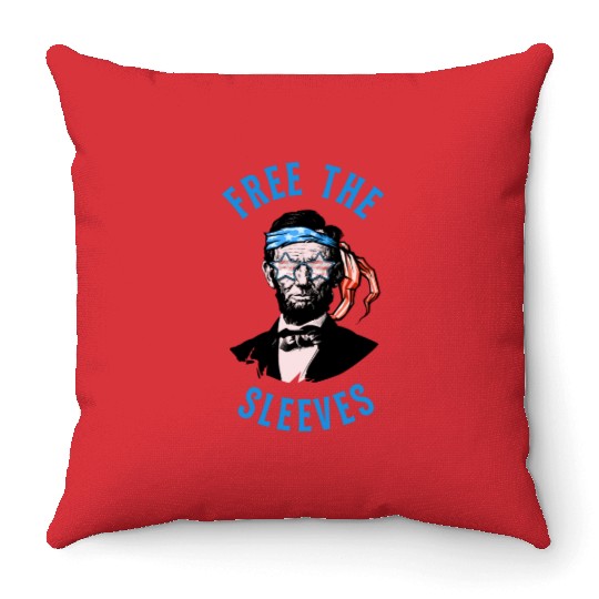 Funny Abraham Lincoln Flag United States Patriotic Throw Pillows