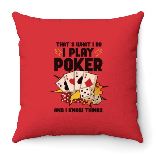 Poker Casino Poker Player Gambling Roulette Gift Throw Pillows