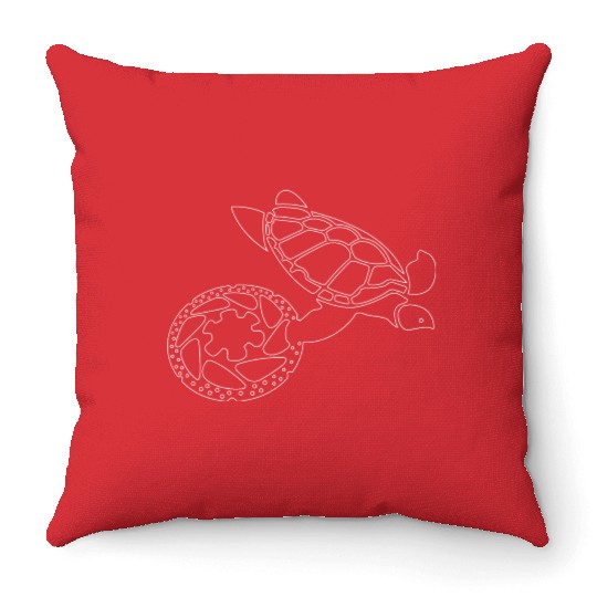 Ocean Animals Sea Turtle's Life Throw Pillows
