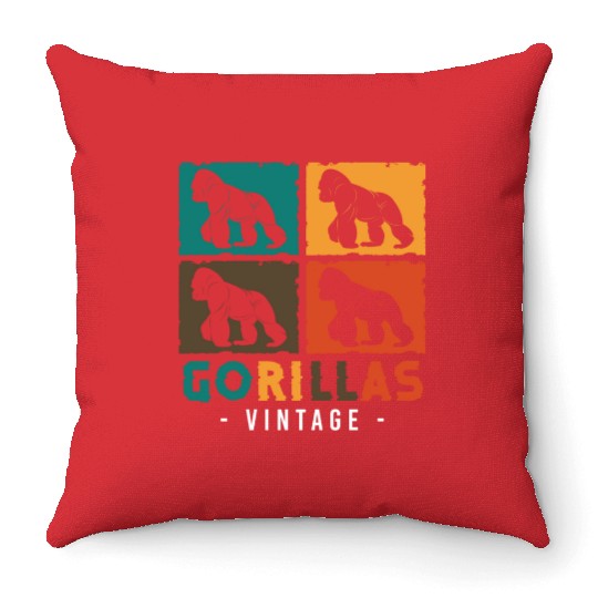 Gorilla Training Weightlifting Throw Pillows
