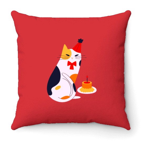 Christmas Cute Ragdoll Cat Throw Pillows