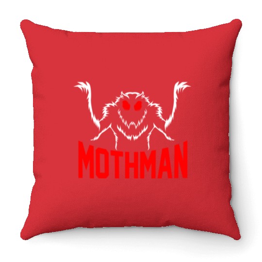 Folklore Monsters Cryptid Goth Mothman Throw Pillows