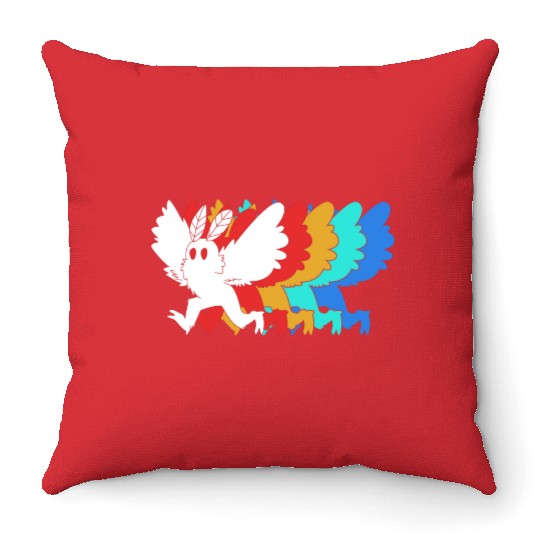 Cryptozoologist Cryptid Mothman Throw Pillows