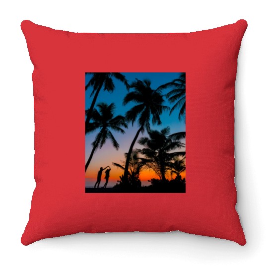 SWEETNESS OF DANCE -SUNSET IMAGE. Throw Pillows
