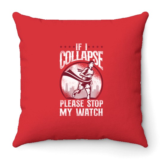 Running Runner Half Marathon Throw Pillows