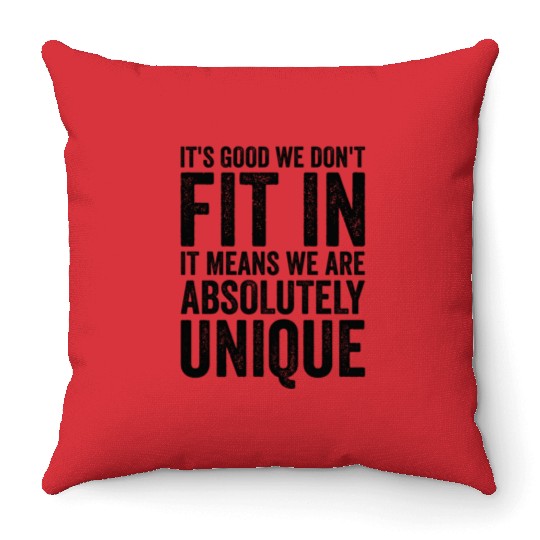 Positivity Misfits Poets Poetry Unique Uniqueness Throw Pillows