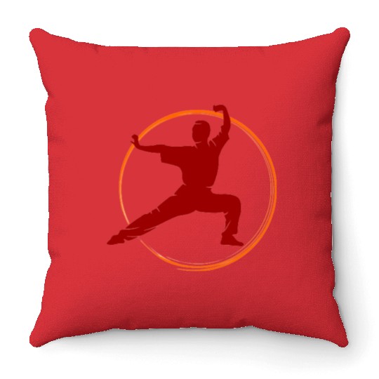 Wing Chun / Flight Tsun, Kung Fu Martial Arts Throw Pillows