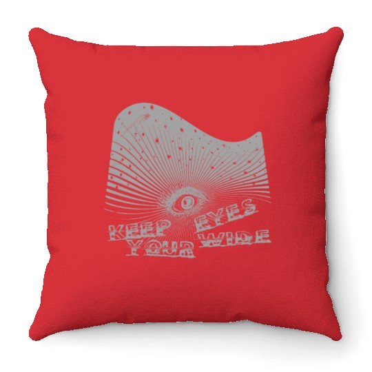 Eyes Wide Winter Come 2 The Light Grey Throw Pillows