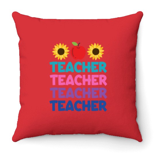 Funny Teacher svg, Teacher Appreciation svg, Kinde Throw Pillows