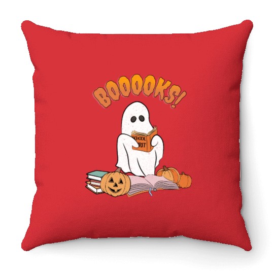 Booooks Throw Pillows