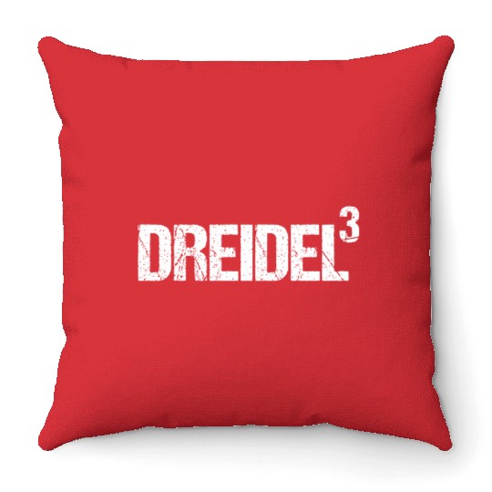 Funny Dreidel Dreidel Dreidel Cubed Hanukkah Math Throw Pillows