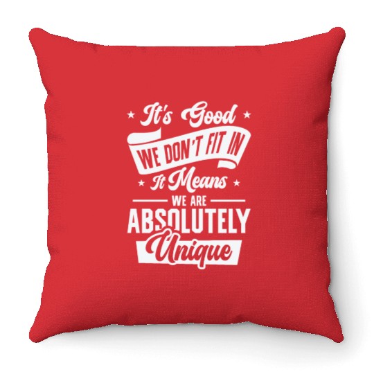 Positivity Misfits Poets Poetry Unique Uniqueness Throw Pillows
