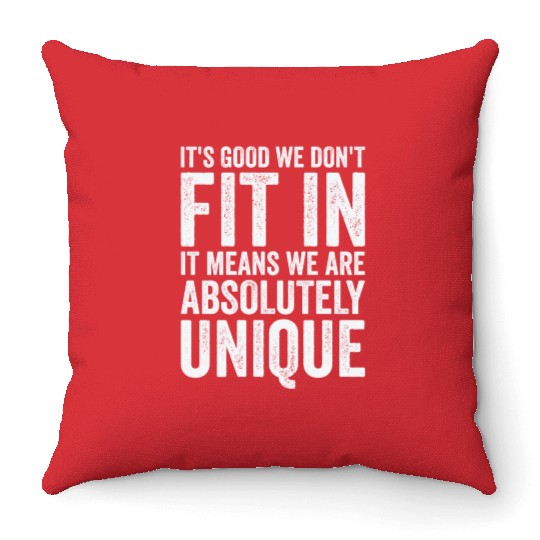 Positivity Misfits Poets Poetry Unique Uniqueness Throw Pillows