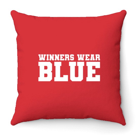 High School Musical EJ Winners Wear Blue Tank Throw Pillows
