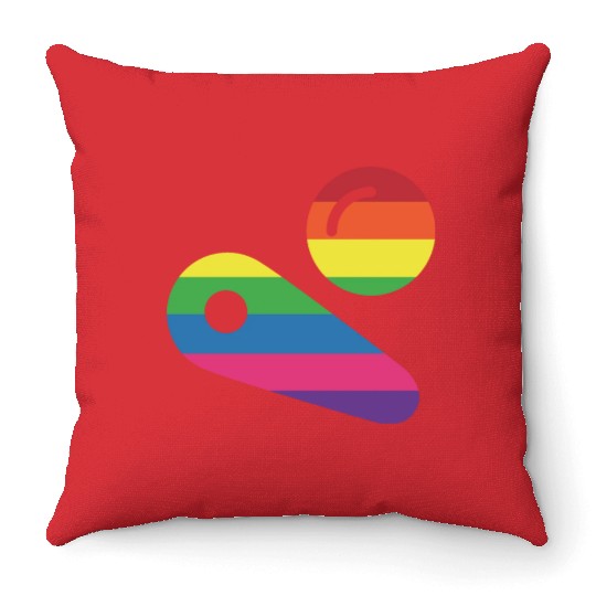 Pinball LGBT Player Throw Pillows