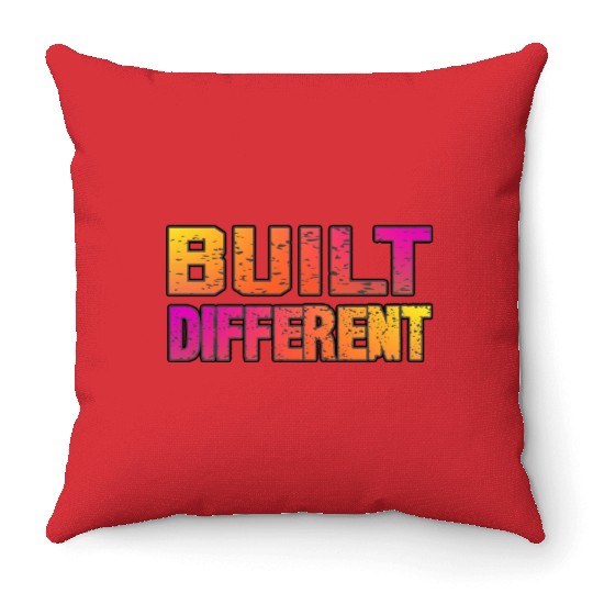Built Different On Another Level Funny Gaming Throw Pillows