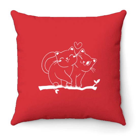 Cat Owner Baby Cats Owner Cute Cat Lover I Cute Ca Throw Pillows