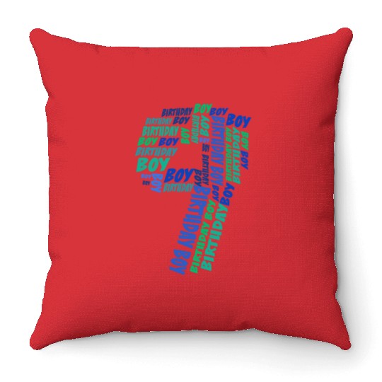 Birthday Boy 9th Birthday | Boys Birthday Throw Pillows |
