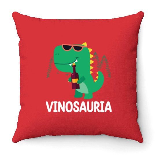 VINOSAURIA | Funny Beer Throw Pillows | Funny Alcohol