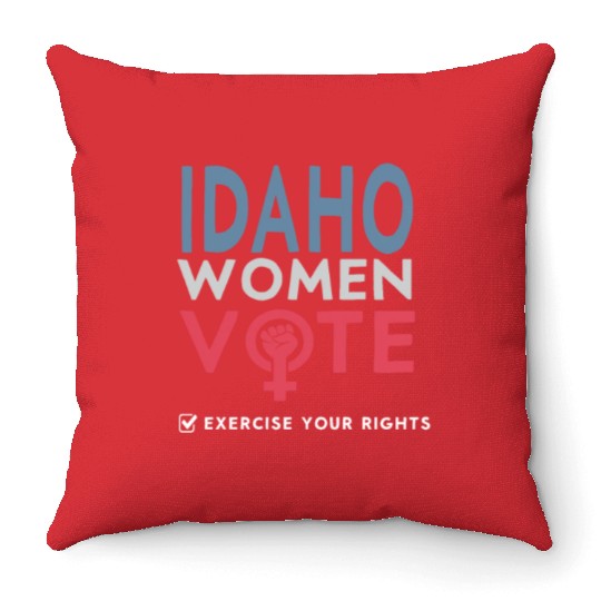 Idaho Women Vote Voter 2022 Election Feminist Throw Pillows
