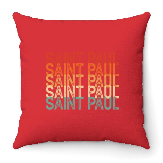 Saint Paul Minnesota Throw Pillows
