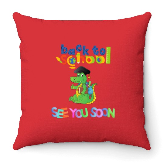 back to school Throw Pillows