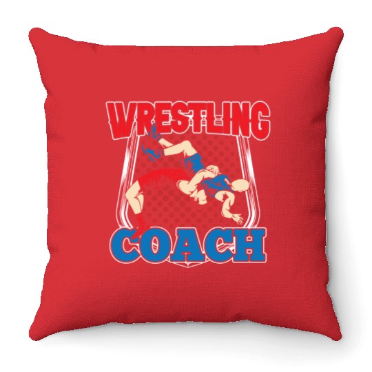 Wrestling Coach Hobby Wrestler Wrestle Throw Pillows
