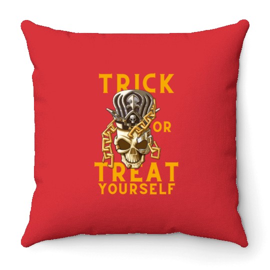 Trick Or treat Design for Halloween Throw Pillows