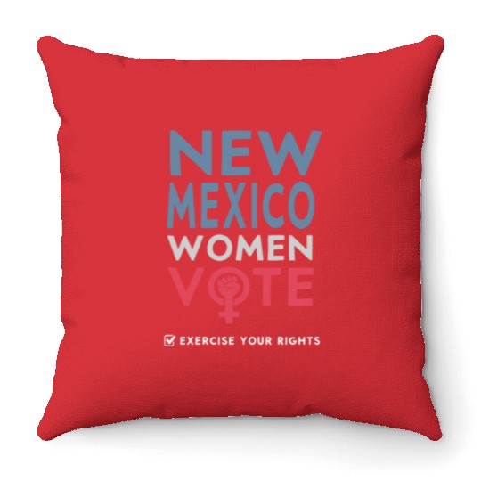 New Mexico Women Vote Voter 2022 Election Throw Pillows