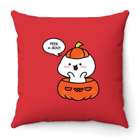 Peek a boo! Let’s prepare the Halloween! Throw Pillows