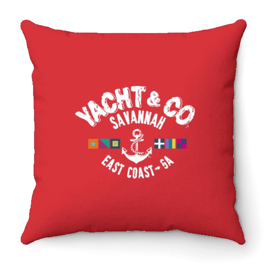 Yacht Co Savannah East Coast GA Throw Pillows
